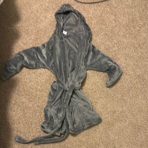 Cozy Gray Kids Robe
